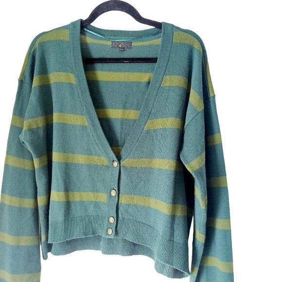 G:21 Green Boxy Striped Cardigan XXL - Picture 4 of 4